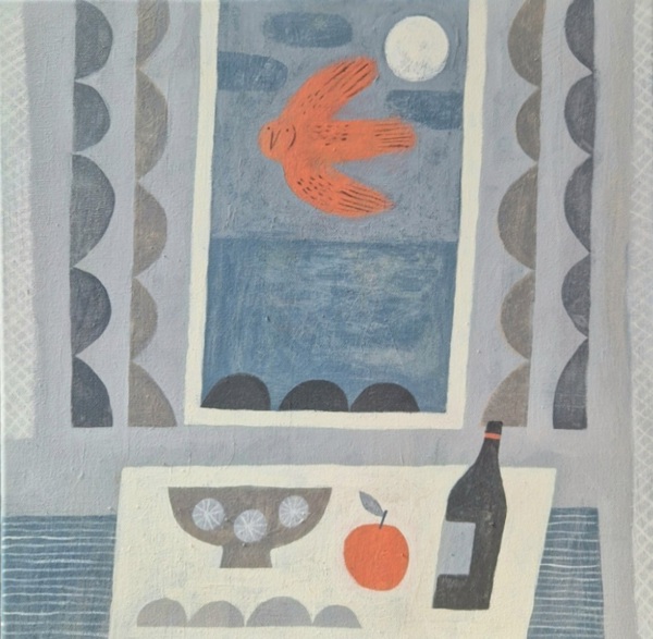STILL LIFE WITH RED OWL