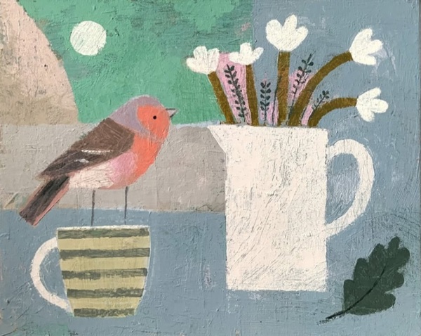 CHAFFINCH WITH WHITE JUG