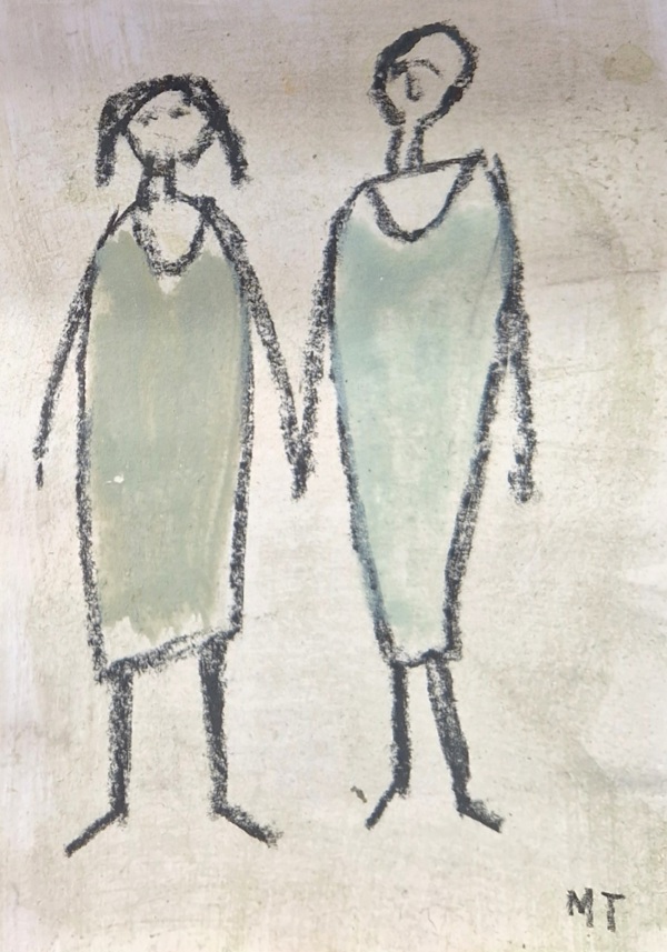TWO LITTLE GIRLS FROM SCHOOL