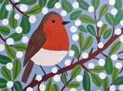 ROBIN IN MISTLETOE