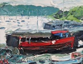 RED FISHING BOAT