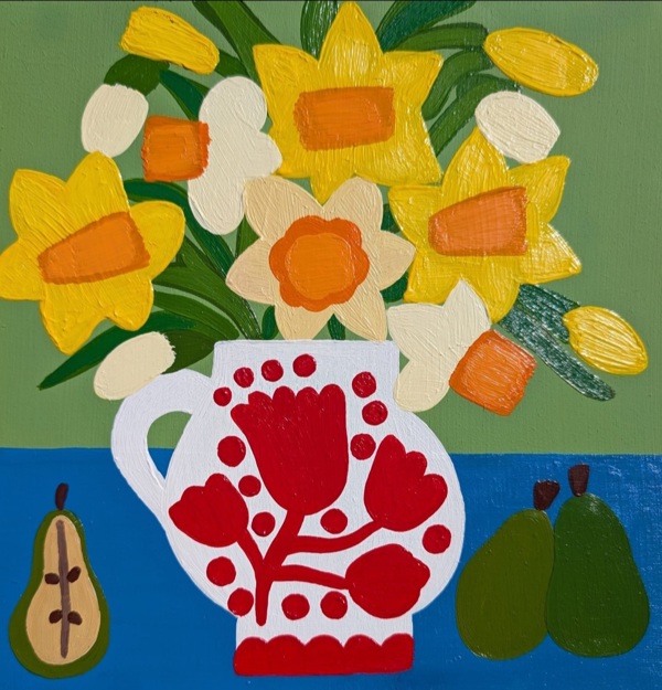 RED AND WHITE JUG