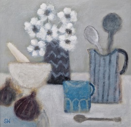 FIGS WITH WHITE FLOWERS