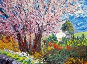 LANDSCAPE WITH CHERRY TREES